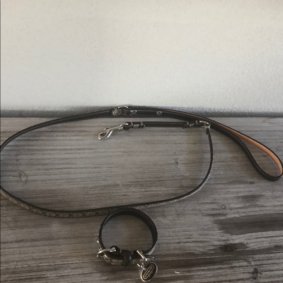 Coach dog collar and leash. - Picture 2 of 5